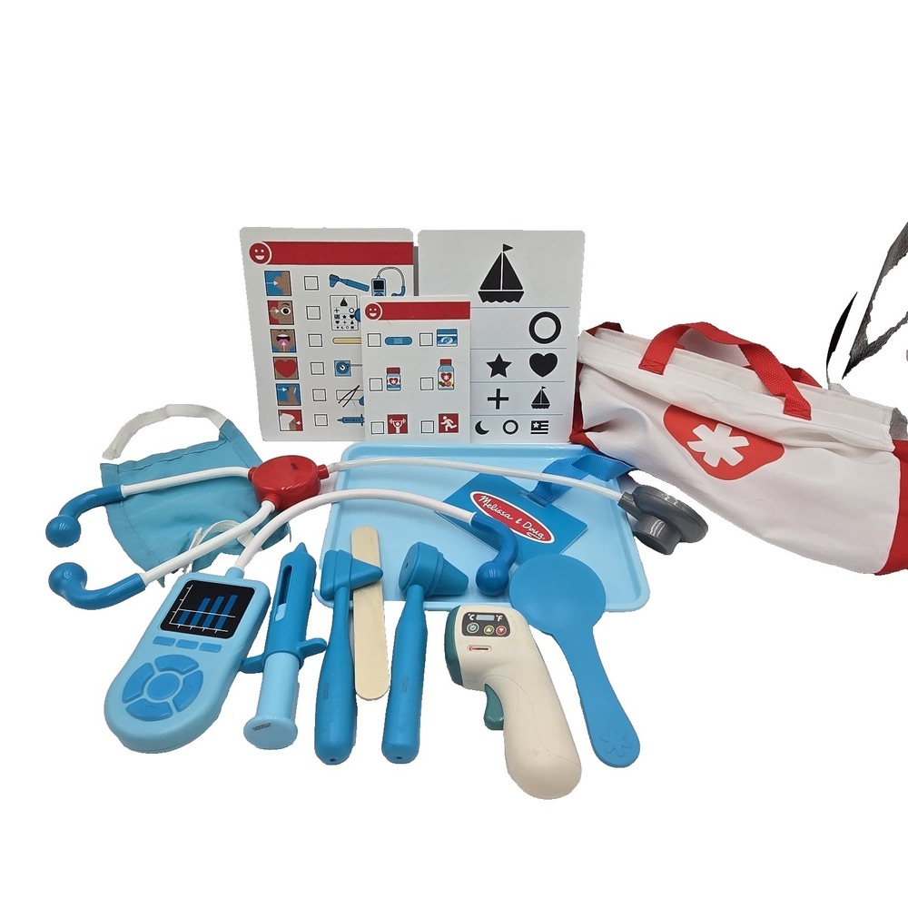 READ Melissa Doug Get Well Doctor's Healthcare Play Set Case Name Tag Cards